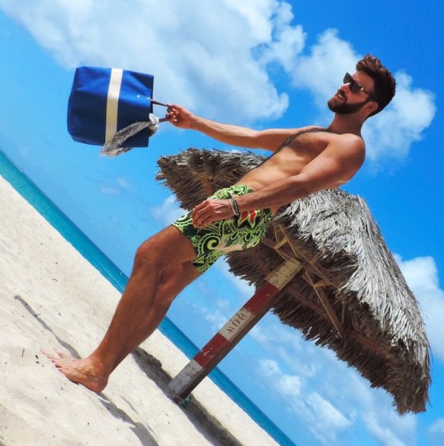 Christian Bendek with Oxford Vaughan Monte Carlo Sunglasses - Beach